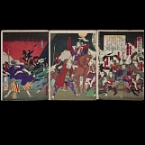 Кобаяси Киётика. Батальная сцена. Конец XIX в.