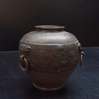 Японская ваза. Бронза