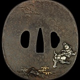 Цуба с изображением льва сиси, любующегося луной