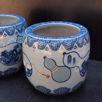 Японская керамическая ваза Хибачи